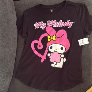 My Melody Kids Black and Pink T-Shirt